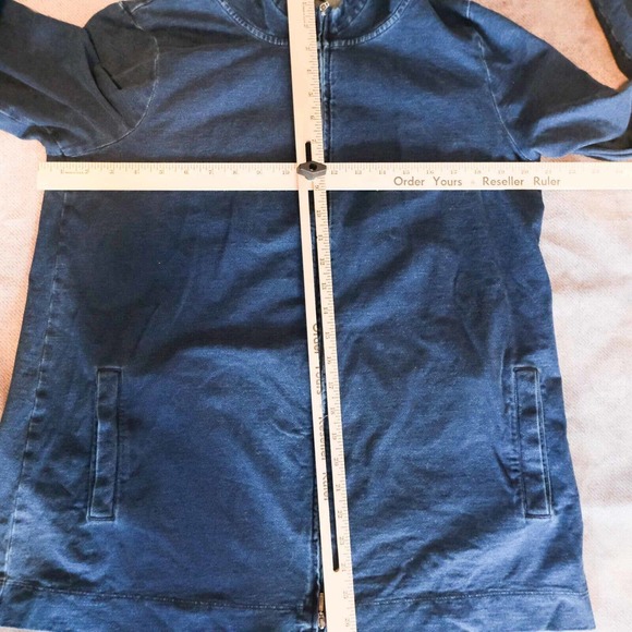 J. Jill Pure Jill Indigo Womens Sweater M Hoodie Sweatshirt Full Zip Athletic - Picture 5 of 14